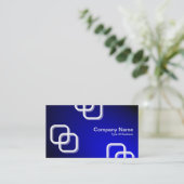 VerriegelungsQuadrate 3d - Spotlit - Blau Visitenkarte (Stehend Vorderseite)