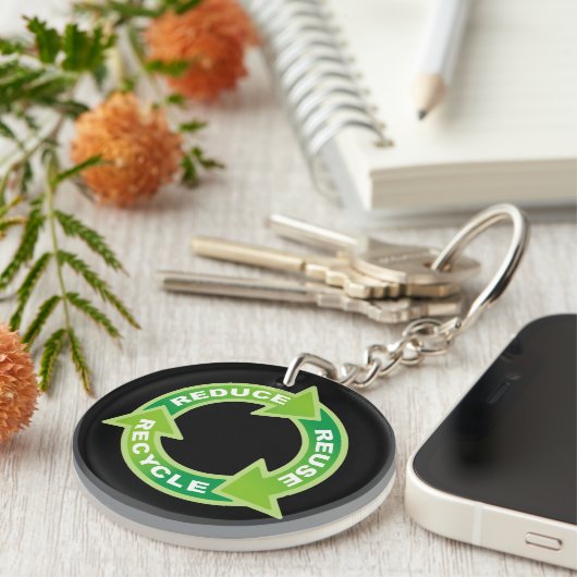 Verringern der Wiederverwendung Gerecycelt Schlüss Schlüsselanhänger (Vorderseite rechts)