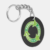 Verringern der Wiederverwendung Gerecycelt Schlüss Schlüsselanhänger (Vorderseite links)