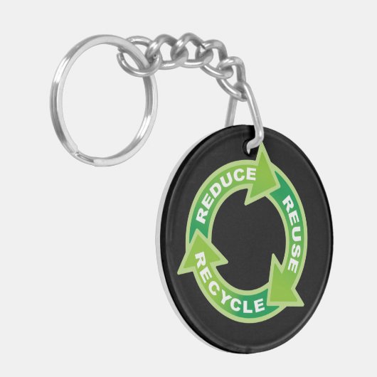Verringern der Wiederverwendung Gerecycelt Schlüss Schlüsselanhänger (Vorderseite links)