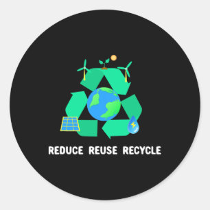 Verringern der Wiederverwendung Recycle Earth Day Runder Aufkleber