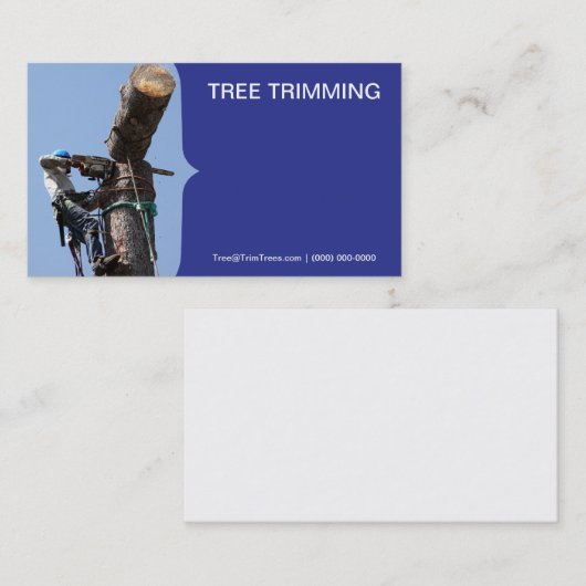 Verringern eines Baum-Services Visitenkarte (Vorne/Hinten)