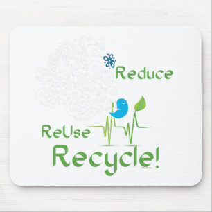 Verringern Sie birdBLK Mousepad