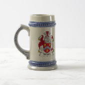 Verringern Sie Familienwappen Bierglas (Links)