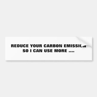 VERRINGERN SIE IHREN KOHLENSTOFF EMISSIONSO, DAS AUTOAUFKLEBER