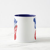 Verringern Sie Ihren lustigen Regierungs-Abdruck Tasse (Zentrum)