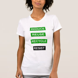 Verringern Sie recyceln Wiederverwendung T-Shirt