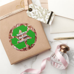 Verringern Sie, verwenden Sie wieder, recyceln Sie Runder Aufkleber