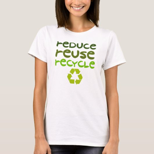 Verringern Sie Wiederverwendung recyceln der T-Shirt (Vorderseite)