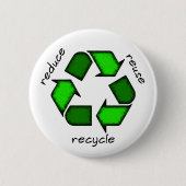 Verringern Sie - Wiederverwendung - recyceln Knopf Button (Vorderseite)