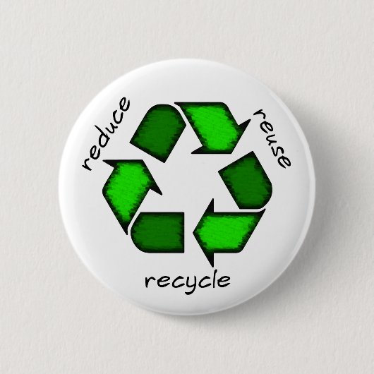 Verringern Sie - Wiederverwendung - recyceln Knopf Button (Vorderseite)