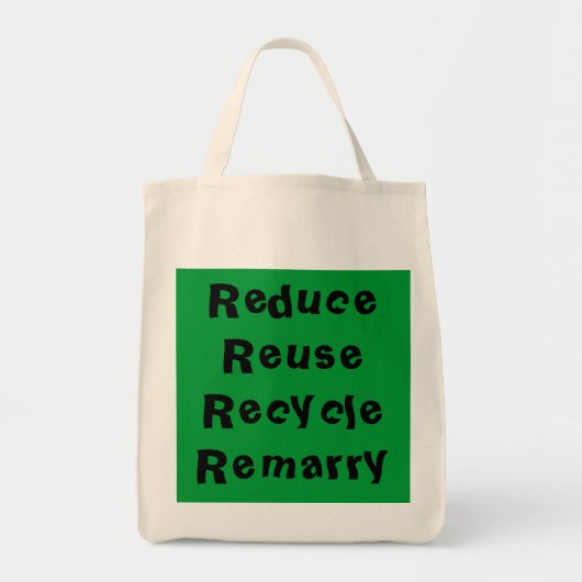 Verringern Sie Wiederverwendung recyceln Remarry Tragetasche (Vorne)