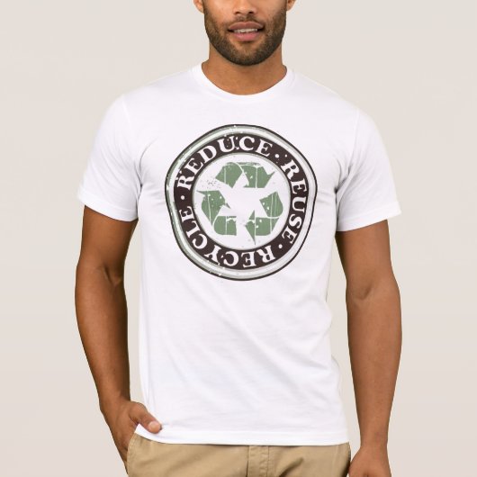 VERRINGERN SIE WIEDERVERWENDUNG RECYCELN T - SHIRT (Vorderseite)