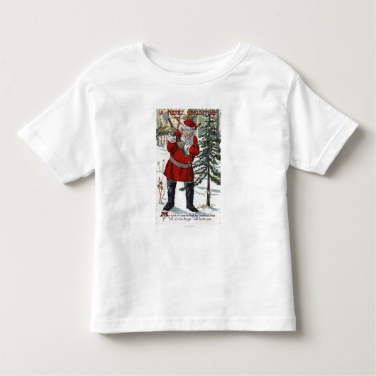 Verringernder Weihnachtsbaum Sankt Kleinkind T-shirt (Vorderseite)