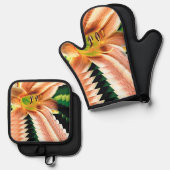 Verringerung der Taglilie Ofenhandschuh & Topflappen-Set (Vorderseite/Rückseite)
