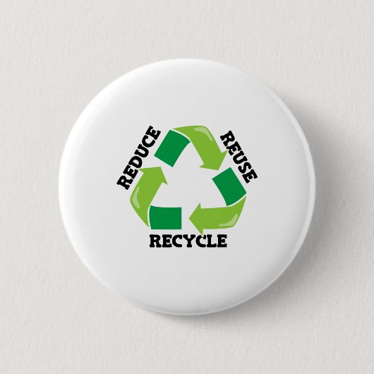 Verringerung der Wiederverwendung Gerecycelt Mutte Button (Vorderseite)