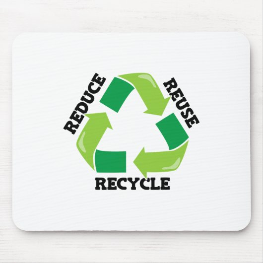 Verringerung der Wiederverwendung Gerecycelt Mutte Mousepad (Vorne)