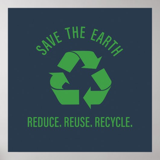 Verringerung der Wiederverwendung gerecycelt Poster (Vorne)