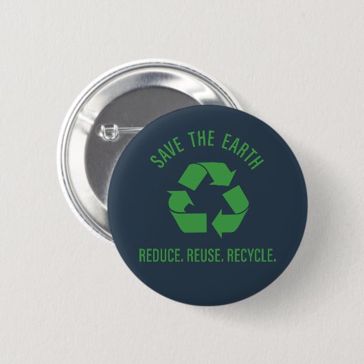 Verringerung der Wiederverwendung gerecycelt rett Button (Vorne & Hinten)