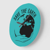 Verringerung der Wiederverwendung gerecycelt rett  Große Wanduhr (Winkel)