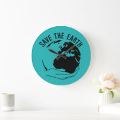 Verringerung der Wiederverwendung gerecycelt rett  Große Wanduhr (Zuhause)