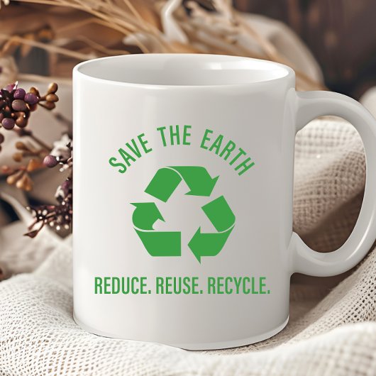 Verringerung der Wiederverwendung gerecycelt rett Kaffeetasse