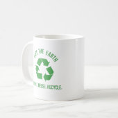 Verringerung der Wiederverwendung gerecycelt rett  Kaffeetasse (Vorderseite Links)