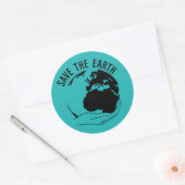 Verringerung der Wiederverwendung gerecycelt rett Runder Aufkleber (Umschlag)