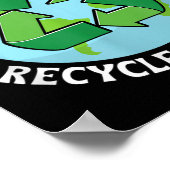 Verringerung der Wiederverwendung Gerecycelt Umwel Poster (Ecke)