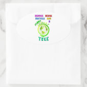 Verringerung der Wiederverwendung Gerecycelt und P Ovaler Aufkleber (Tasche)