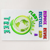 Verringerung der Wiederverwendung Gerecycelt und P Puzzle (Horizontal)