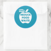 Verringerung von Lebensmittelabfällen, die ökologi Runder Aufkleber (Tasche)