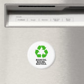 Verringerung, Wiederverwendung, Recycle - Grünes L Magnet (In Situ (Geschirrspüler))