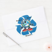 Verringerung, Wiederverwendung, Recycle Runder Aufkleber (Umschlag)