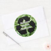 Verringerung, Wiederverwendung, Recycle Runder Aufkleber (Umschlag)