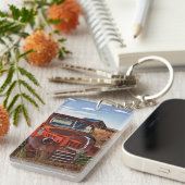 Verrostender orange Dodge-LKW mit verlassenem Schlüsselanhänger (Vorderseite rechts)