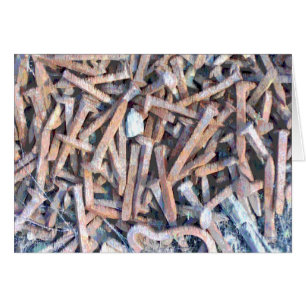 Verrostete alte Bahnstrecke-Spitzen