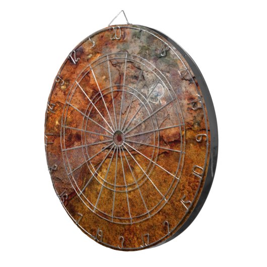 Verrostete Dartscheibe (Vorderseite rechts)