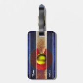 Verrostete Metallcolorado-Flagge Gepäckanhänger (Rückseite vertikal)