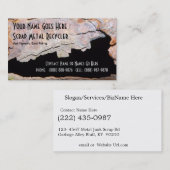 Verrostete Metallrohr-Metallarbeit oder Visitenkarte (Vorne/Hinten)