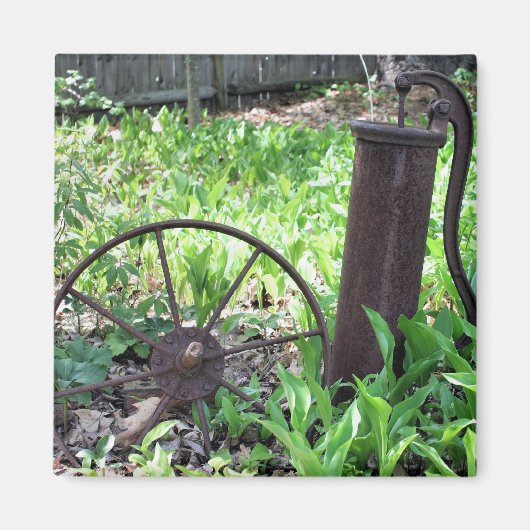 Verrosteter Sache-Blumen-Garten-Natur-Magnet Magnet (Vorne)