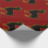 Verrostetes Lama-Packpapier Geschenkpapier (Ecke)
