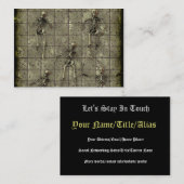 Verrostetes Metall mit den Skeletten Visitenkarte (Vorne/Hinten)