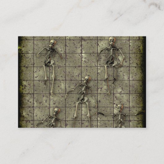 Verrostetes Metall mit den Skeletten Visitenkarte (Vorderseite)