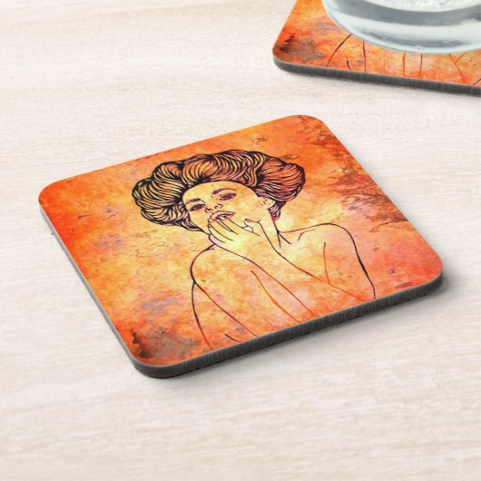 Verrostetes Porträt Untersetzer (Linke Seite)