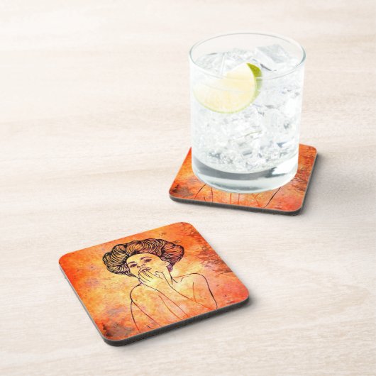 Verrostetes Porträt Untersetzer (Rechte Seite)