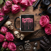 Verrottet Rosa Triefend Text-Typografie Tasse