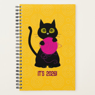 VERRÜCKT! 2026 Planer – Stricken + Katze 🧶🐈⬛