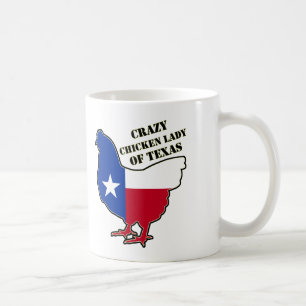Verrückt chiken Dame von Texas Kaffeetasse