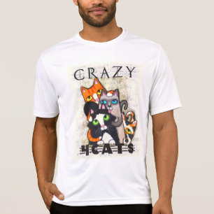 Verrückt für das Shirt der Katzen-Männer